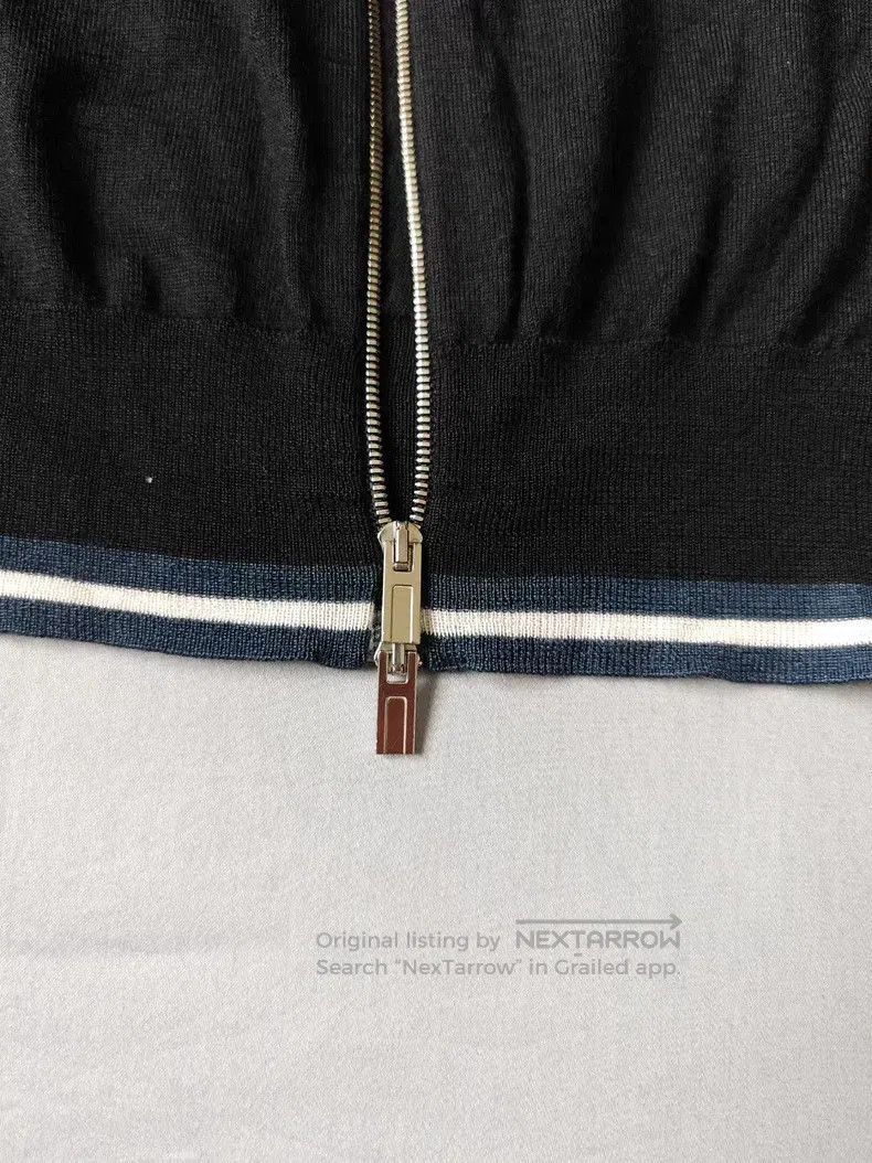 Hermes Hermes Cashmere knit sweater zipper jacket, black, 80% cas Size US L / EU 52-54 / 3 - 6 Thumbnail