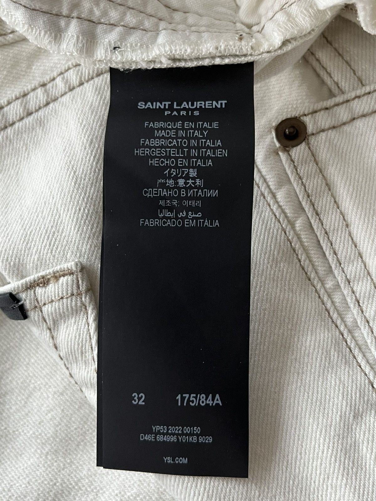Hedi Slimane × Saint Laurent Paris × Yves Saint Laurent Super Runway Saint Laurent D31 Denim Jeans Brand New Size US 33 - 9 Thumbnail