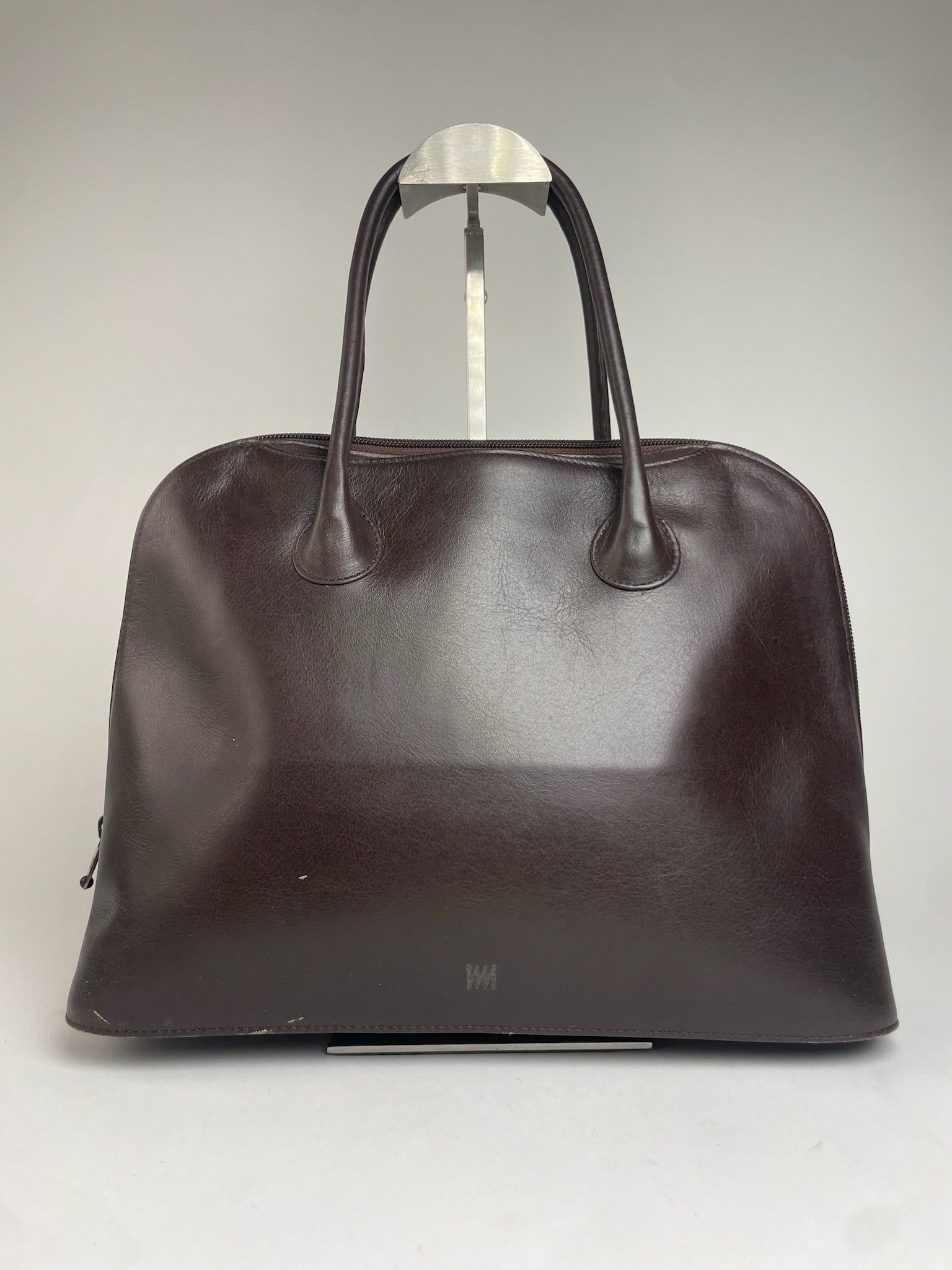 Issey Miyake Vintage Leather Handbag Brown Size ONE SIZE - 1 Thumbnail