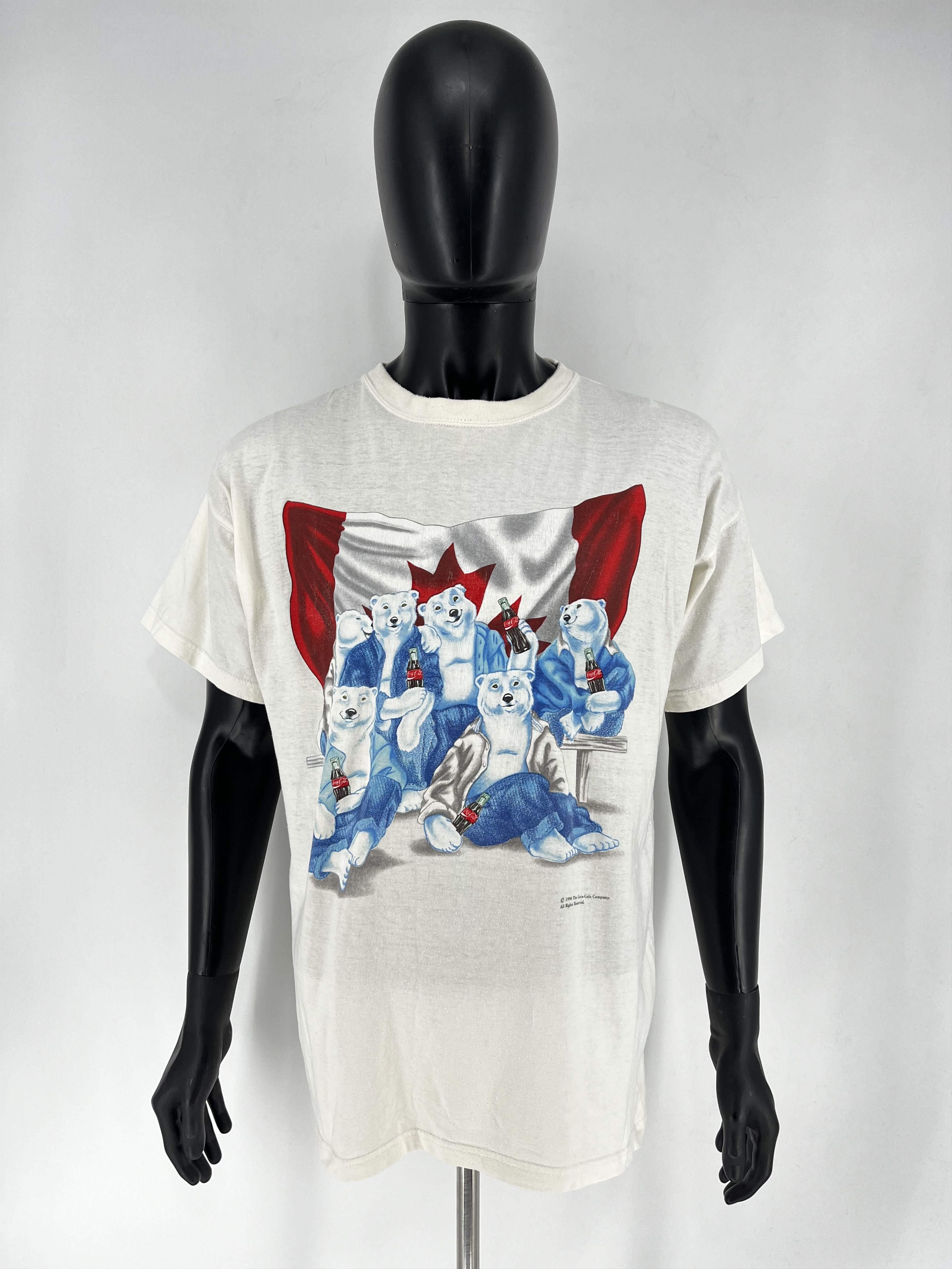 Coca Cola × Vintage Vintage 1996 Single Stitch Coca-Cola Heather Gray Graphic Size US XL / EU 56 / 4 - 2 Thumbnail