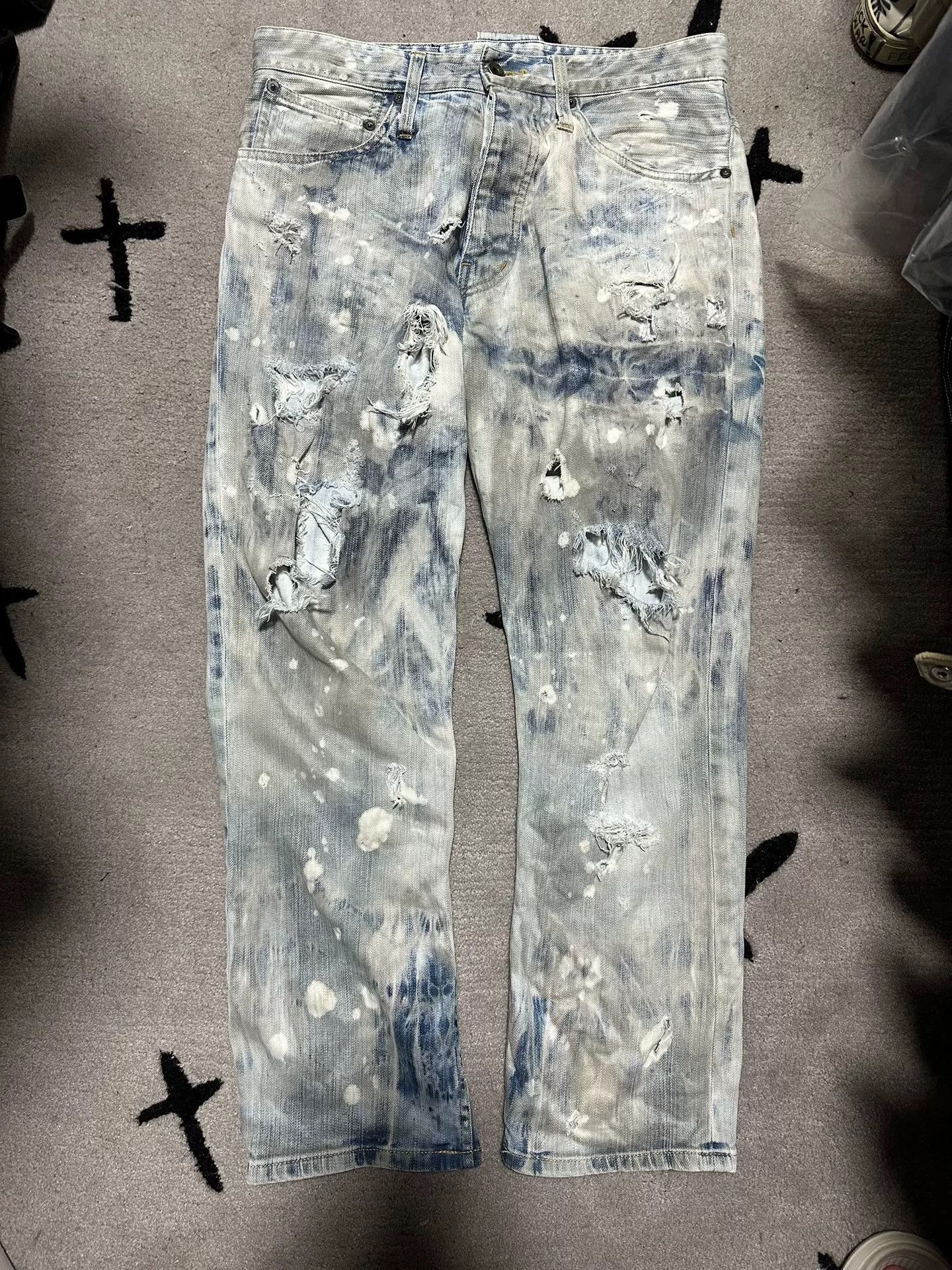 Le Grande Bleu (L.G.B.) LGB ST104 Splash Distressed Jeans Size US 28 / EU 44 - 1 Thumbnail