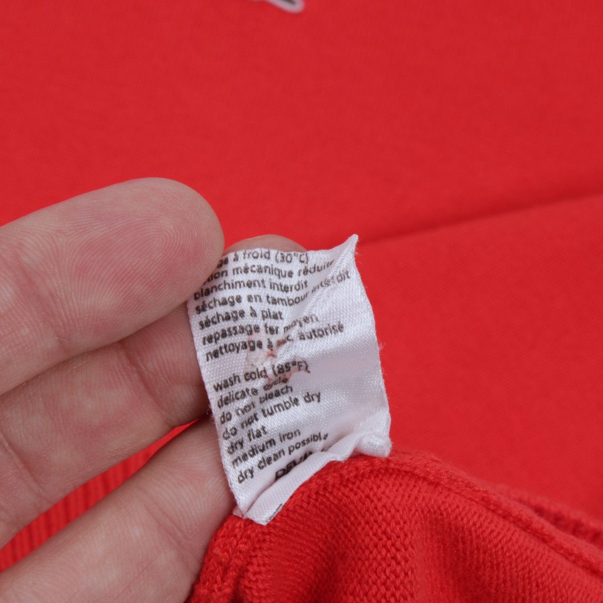 Lacoste LACOSTE Red Cotton Knit Pullover Sweater Crew Neck Size US XXL / EU 58 / 5 - 13 Thumbnail