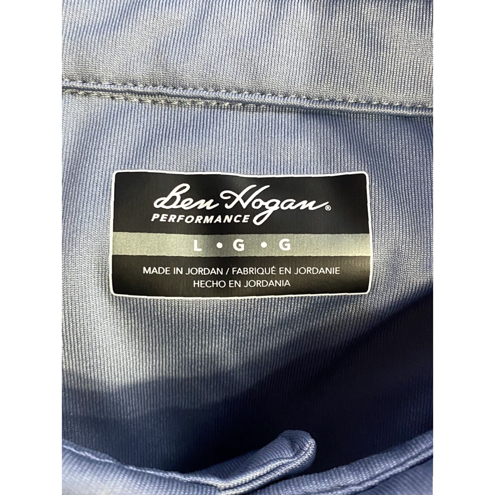 Hogan Ben Hogan Performance Golf Polo Mens Short Sleeve Gray White sz Large Size US L / EU 52-54 / 3 - 4 Thumbnail