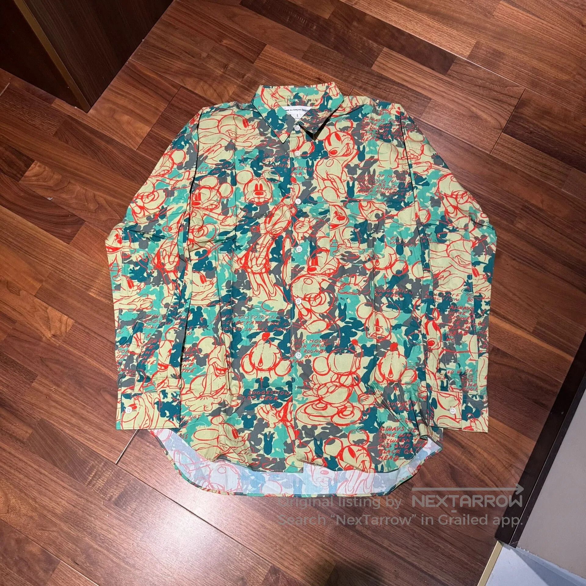 Comme des Garcons SHIRT CDG Shirt x Disney Mickey Camo Long Sleeve. Size US S / EU 44-46 / 1 - 1 Thumbnail