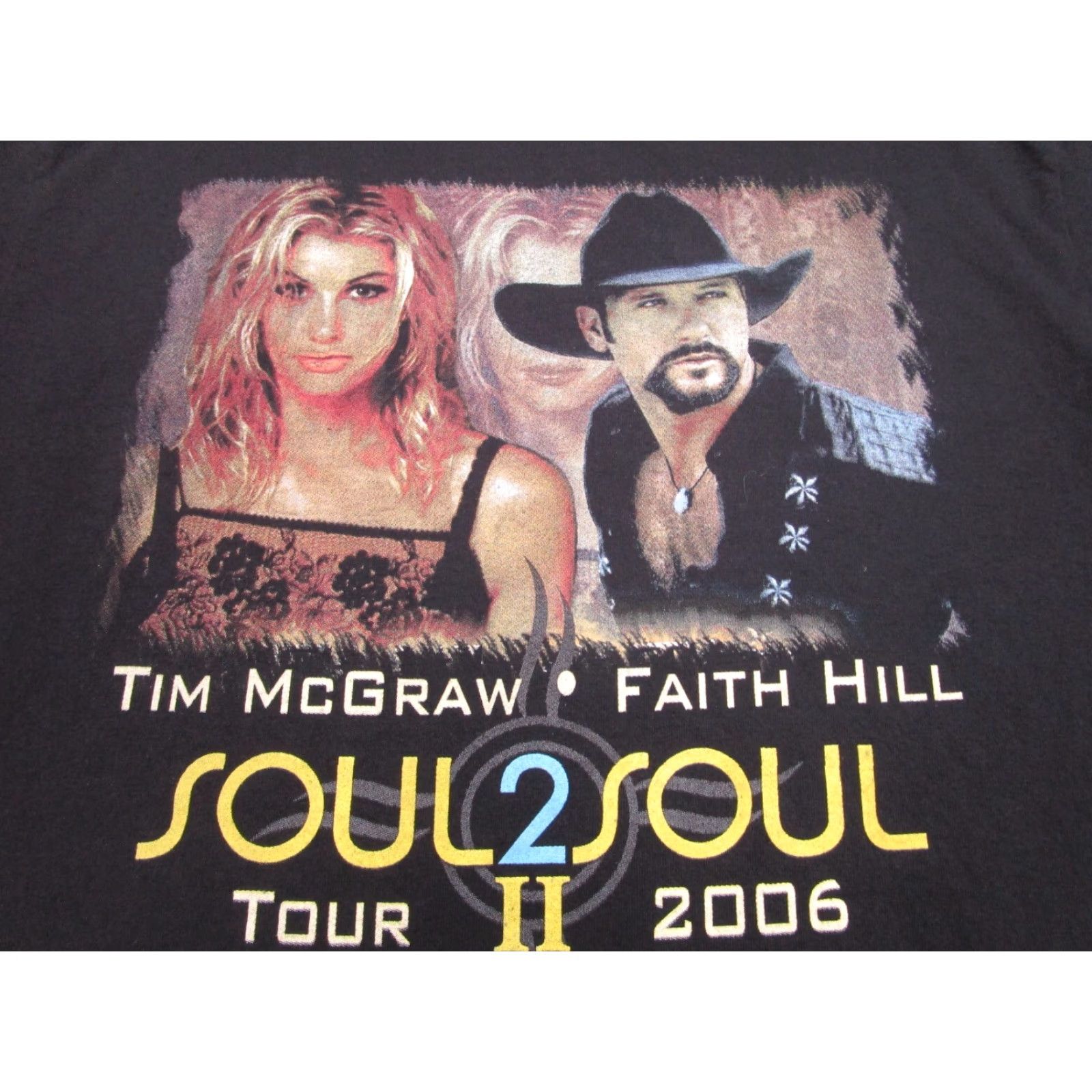 Vintage Tim McGraw Shirt Mens Medium Faith Hill Concert Tour 2008 Country Music Tee Size US M / EU 48-50 / 2 - 3 Thumbnail