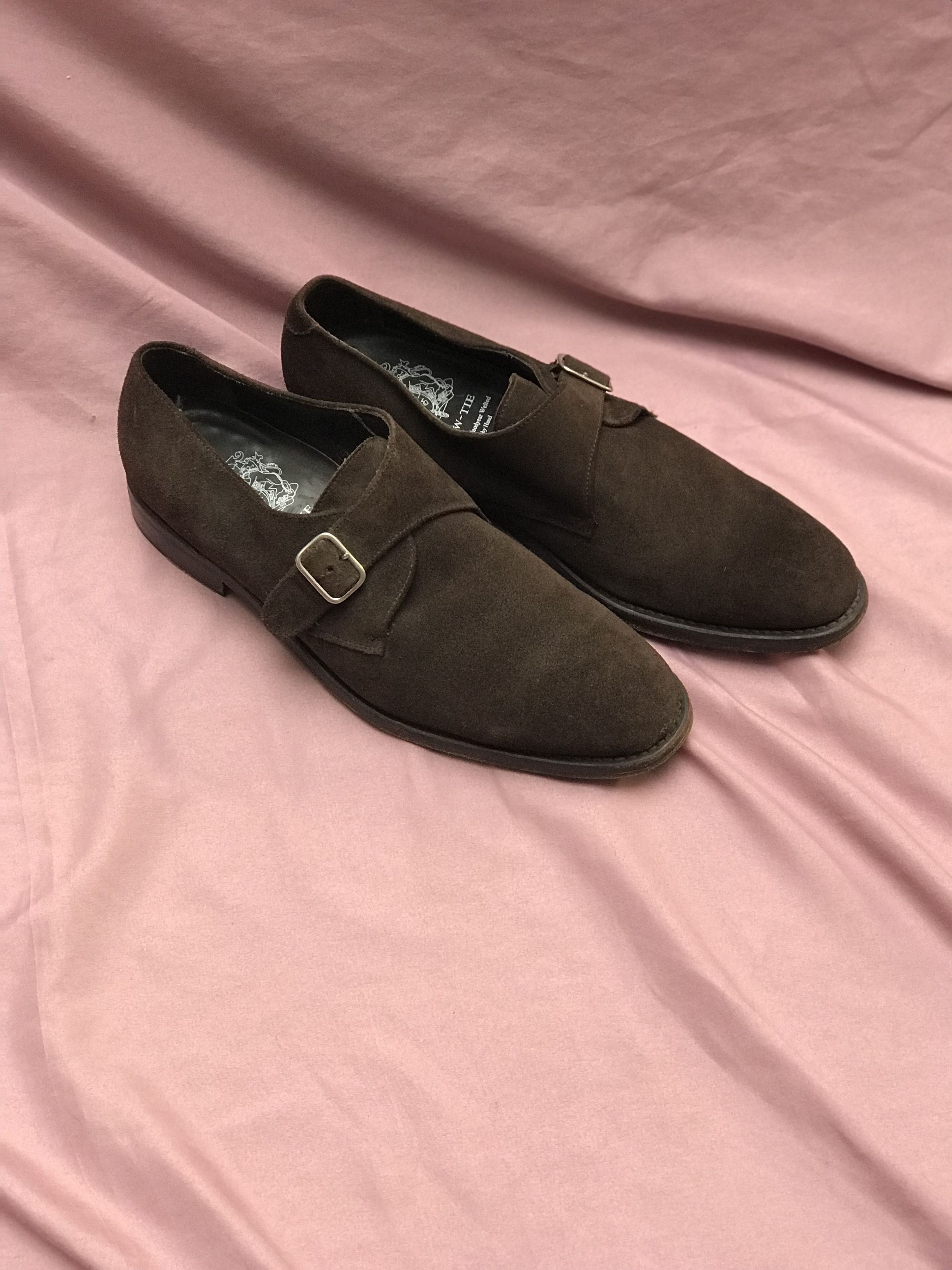 Other BOW-TIE SINGLE STRAP MONK SHOES DARK BROWN SUEDE Size US 10.5 / EU 43-44 - 4 Thumbnail
