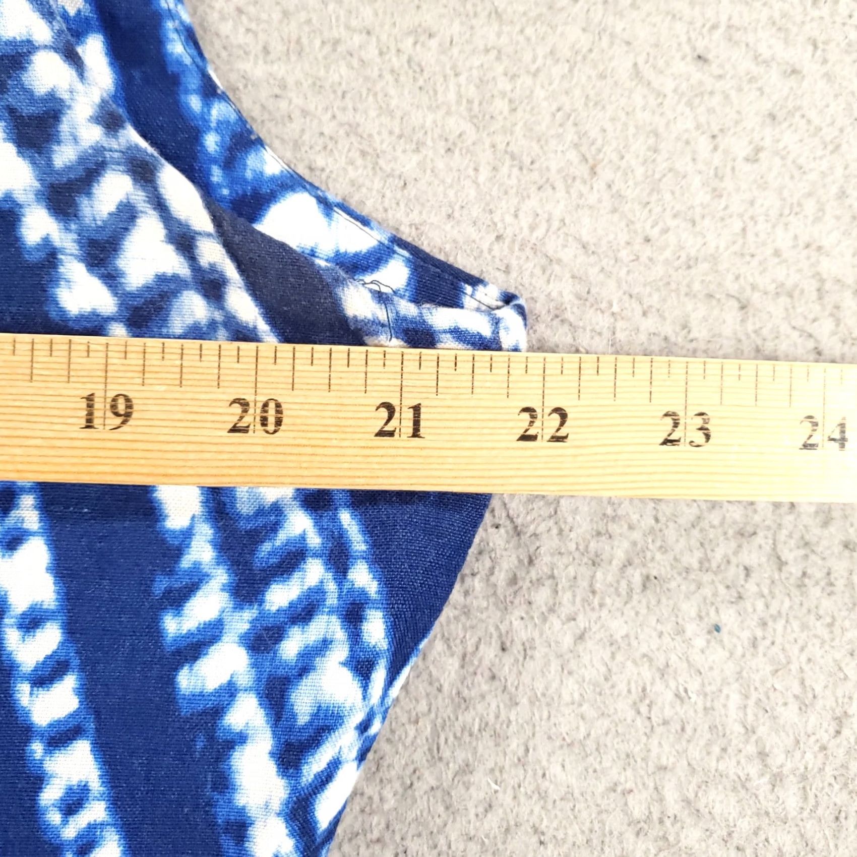 Calvin Klein Calvin Klein Linen Dress Womens Size 16 Blue White Zig Zag Tie Dye Lined Dress Size XXL / US 16-18 / IT 52-54 - 4 Thumbnail