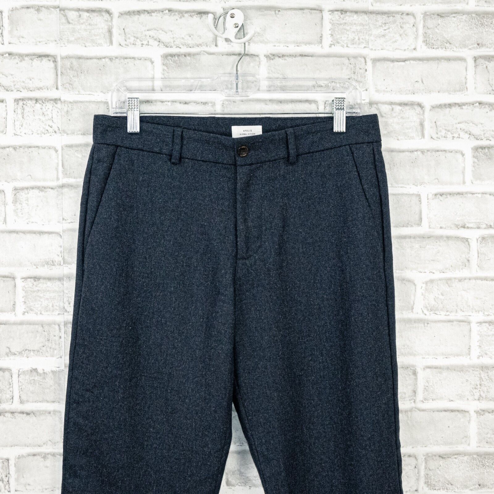 Apolis APOLIS Global Citizen Men's Wool Blend Trouser Pants Navy Size US 30 / EU 46 - 6 Thumbnail