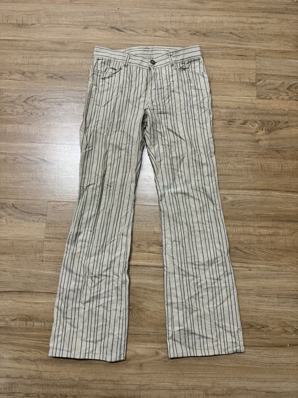 image of Comme Ca Du Mode Stripe Pants in Grey, Women's (Size 29)