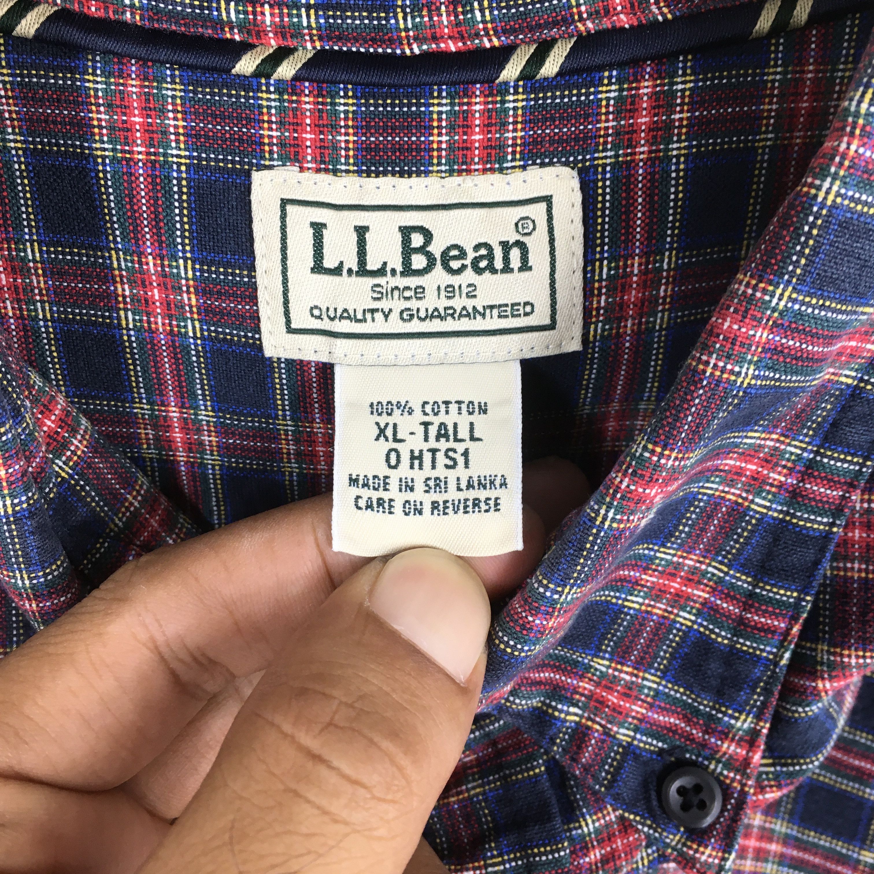 L.L. Bean Vintage LL Bean Flannel Checkered Shirt XLarge Size US XL / EU 56 / 4 - 6 Thumbnail
