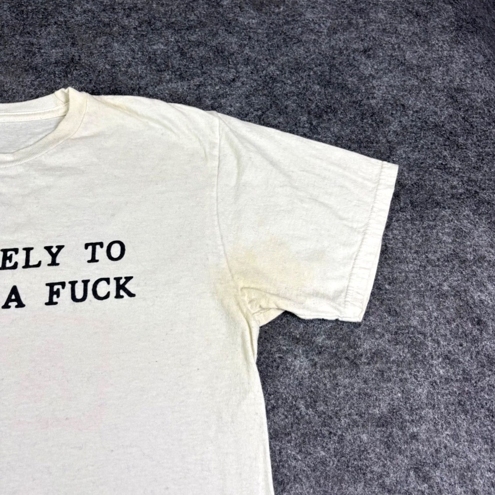 LIKELY VINTAGE Graphic T-Shirt Most Likely To Not Give A Anti Box Logo White Mens L Size US L / EU 52-54 / 3 - 6 Thumbnail