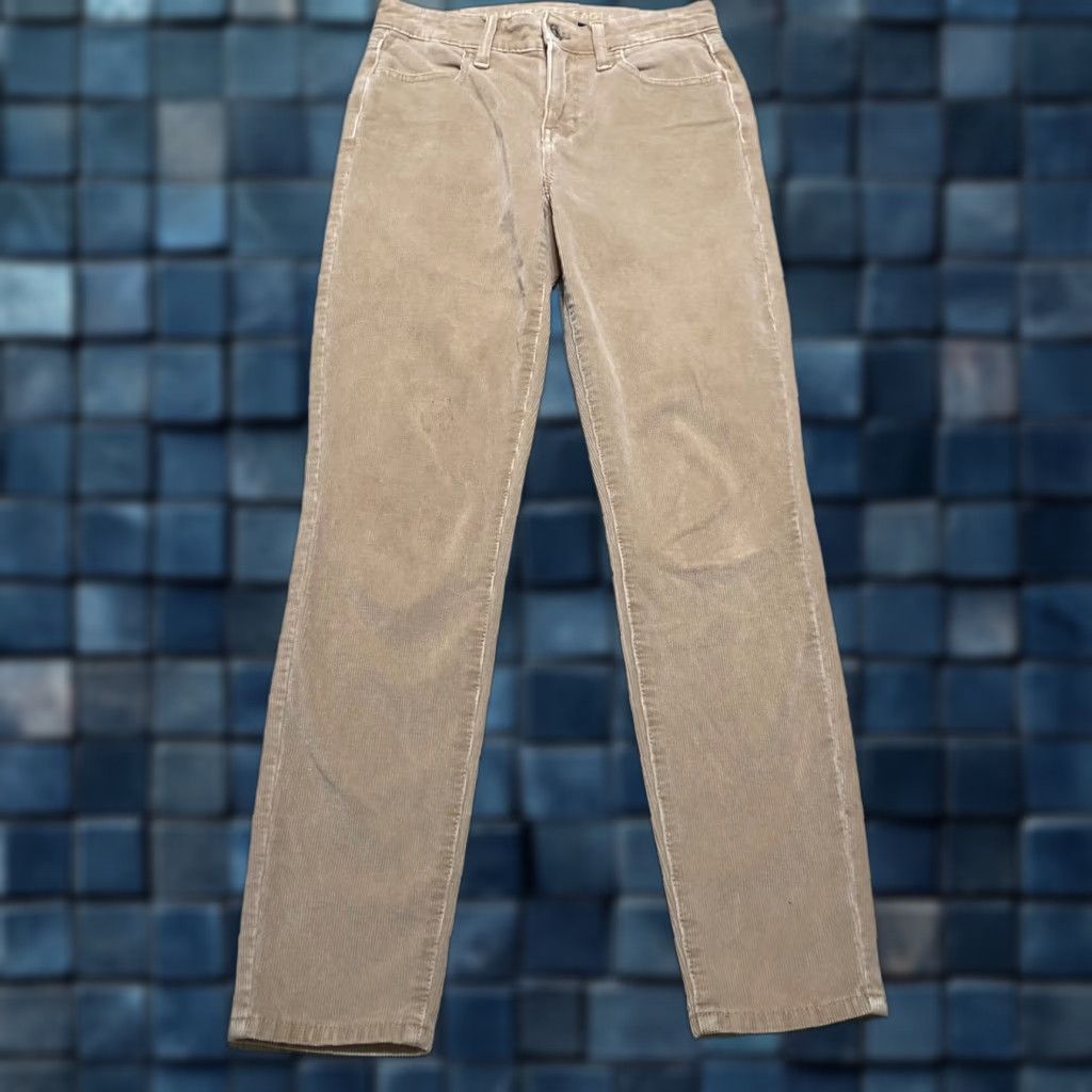 American Eagle Outfitters American Eagle Jeans Womens 0P Beige Corduroy Medium Wash High Rise Jegging Size 25" / US 0 / IT 36 - 1 Thumbnail
