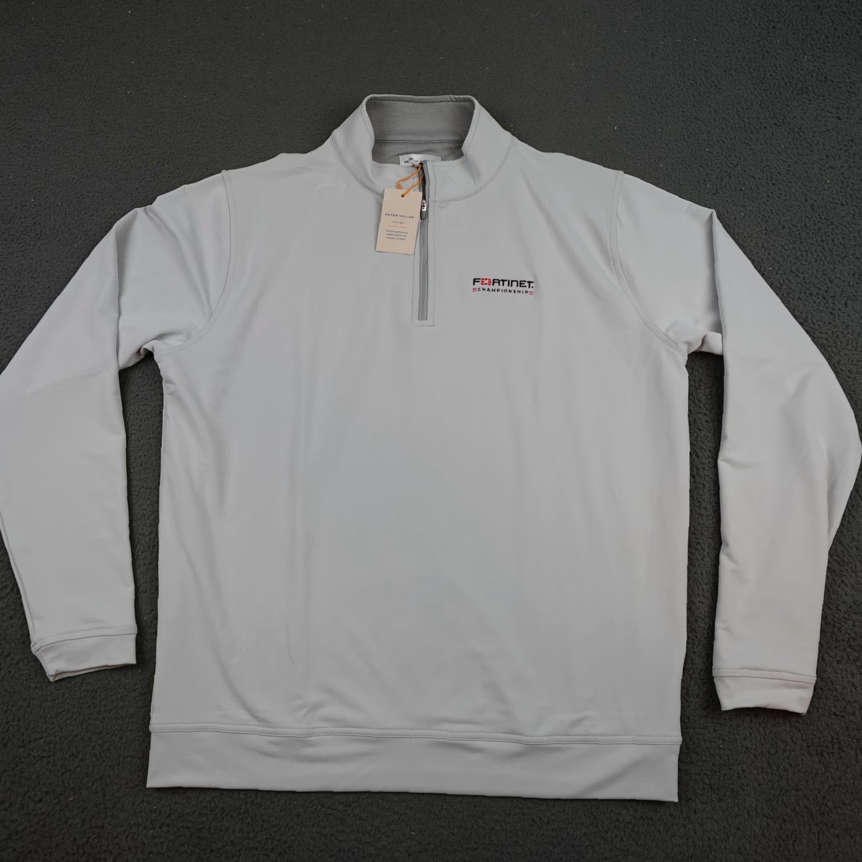 Peter Millar VINTAGE? No — Peter Millar Crown Sport 1/4 Zip Pullover Mens Large Gray Fortinet Golf Top Size US L / EU 52-54 / 3 - 2 Thumbnail