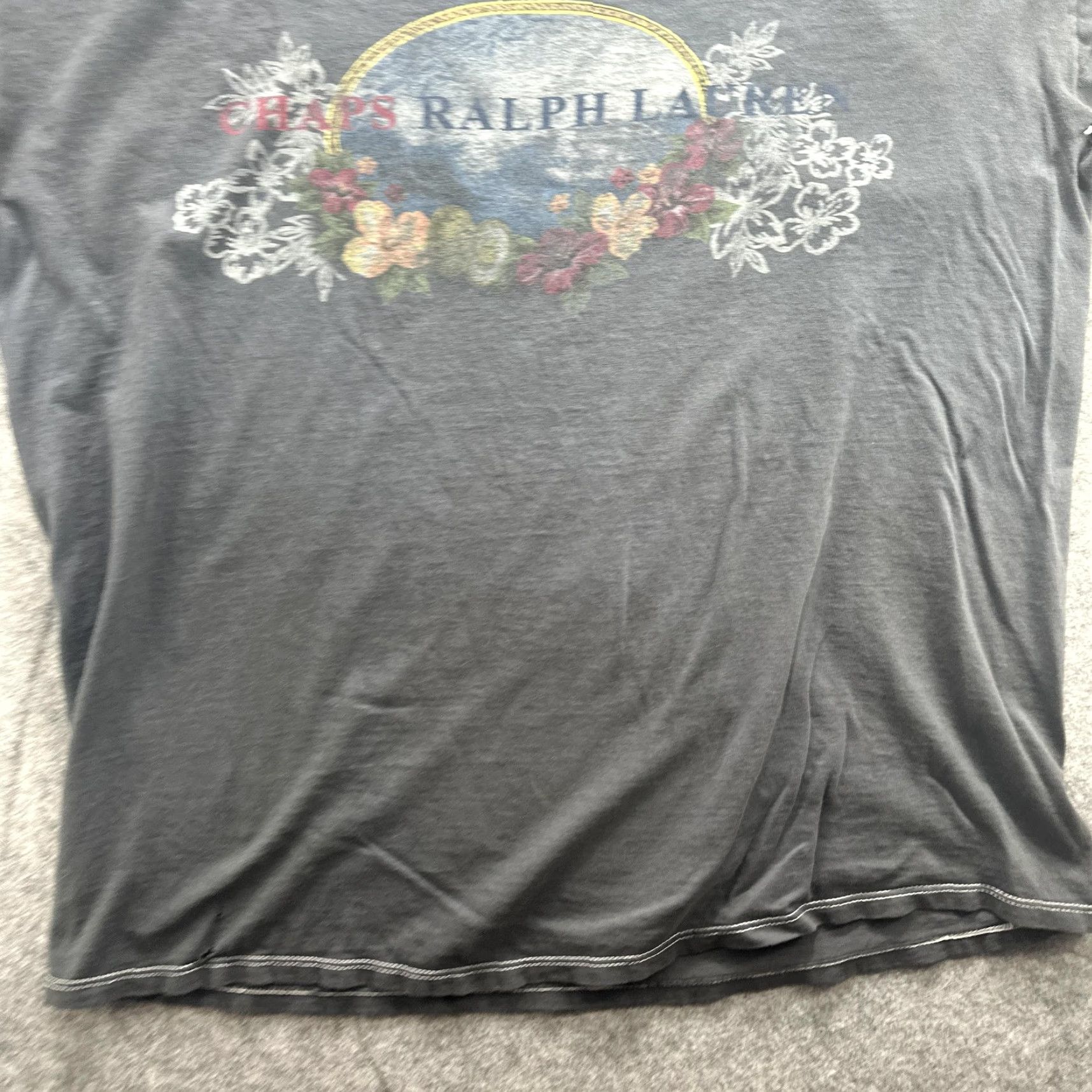 Ralph Lauren Ralph Lauren Shirt Womens Large Gray Floral Graphic Tee Short Sleeve Casual Size L / US 10 / IT 46 - 5 Thumbnail
