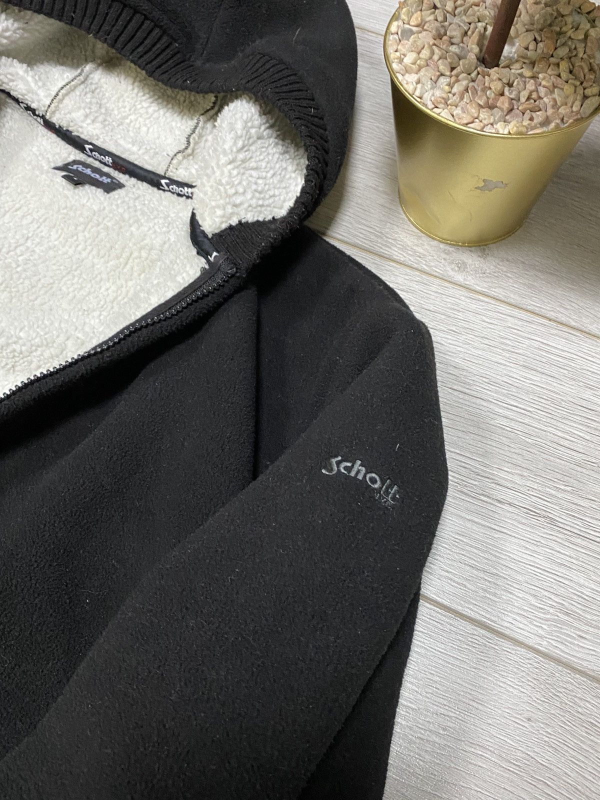 Schott Schott fleece zip big logo vintage hoodie jacket Size US L / EU 52-54 / 3 - 11 Thumbnail