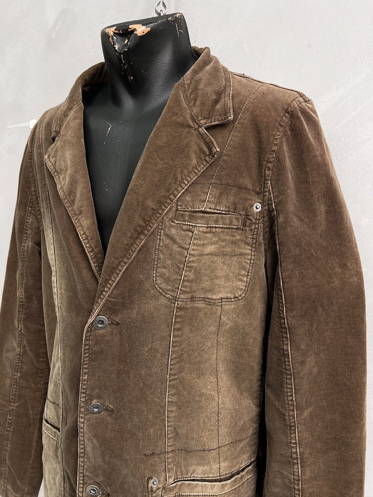 Diesel Junya Watanabe style corduroy washed y2k style blazer jacket Size US M / EU 48-50 / 2 - 2 Thumbnail