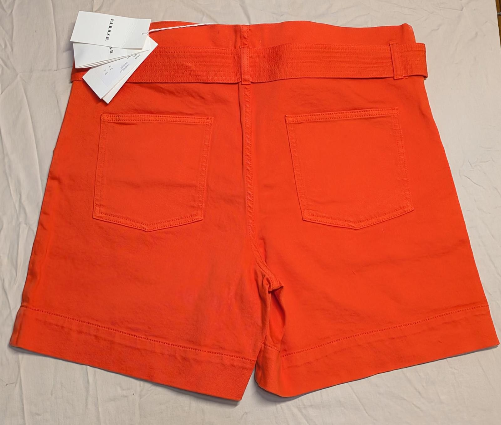 Parish Nation NWT P.A.R.O.S.H. Orange Denim Cabarex Shorts M 40 Parosh Size 32" / US 10 / IT 46 - 2 Thumbnail