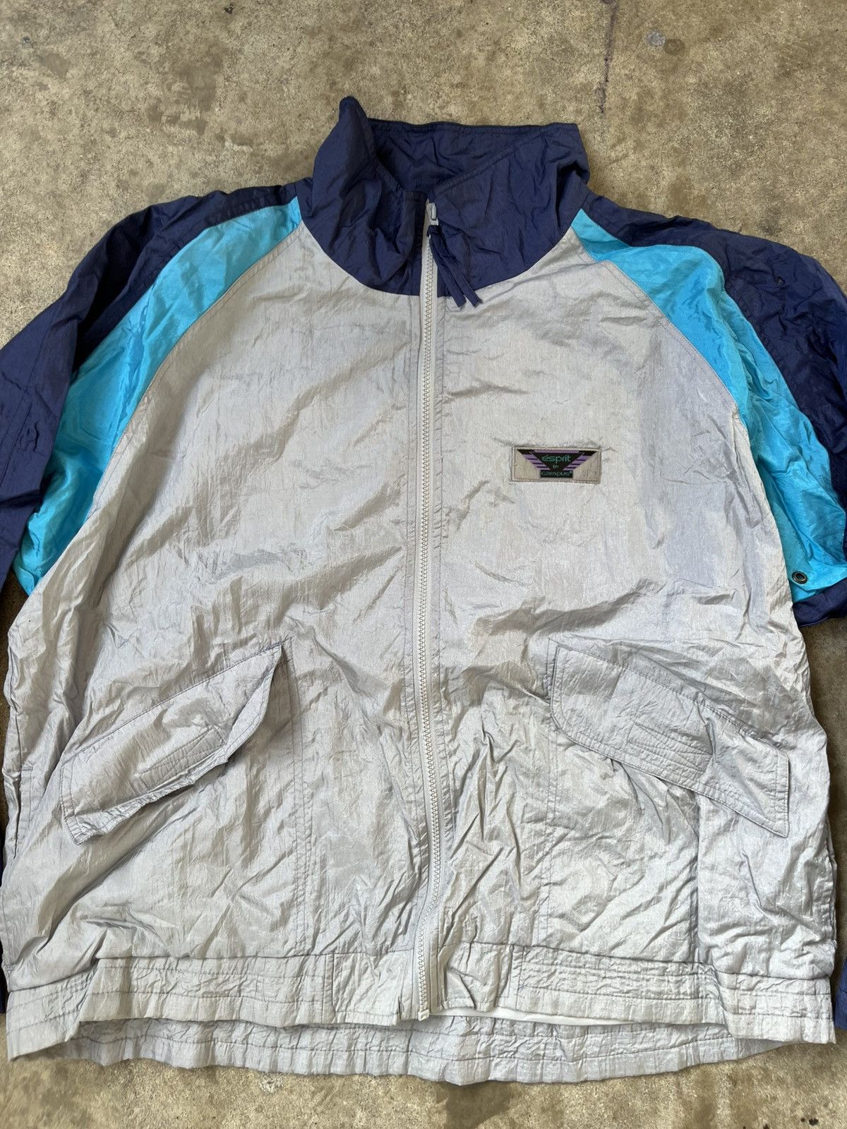 Esprit × Vintage 90s Vintage Espirit Windbreaker Size US XL / EU 56 / 4 - 2 Thumbnail