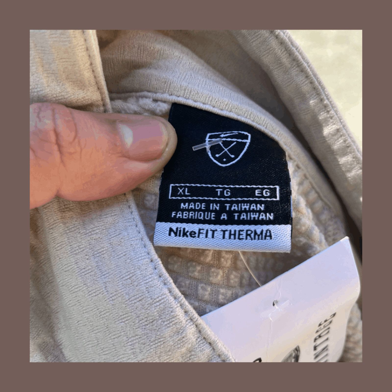 Nike VTG Nike Therma Pullover | Cream Golf Quarter Zip | Y2K Size US XL / EU 56 / 4 - 4 Thumbnail