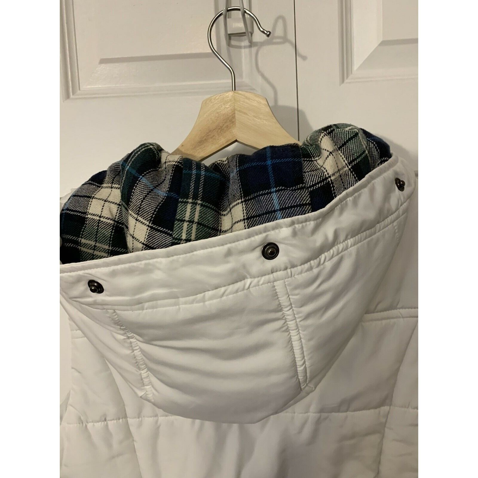 Other Love Tree white plaid lined women’s Sz S zipper closure hood Size S / US 4 / IT 40 - 5 Thumbnail