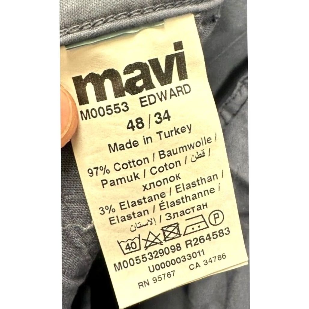 Mavi VINTAGE Mavi Edward Chino Pants Mens 48X34 Indigo Twill Slim Straight Leg Size US 32 / EU 48 - 4 Thumbnail