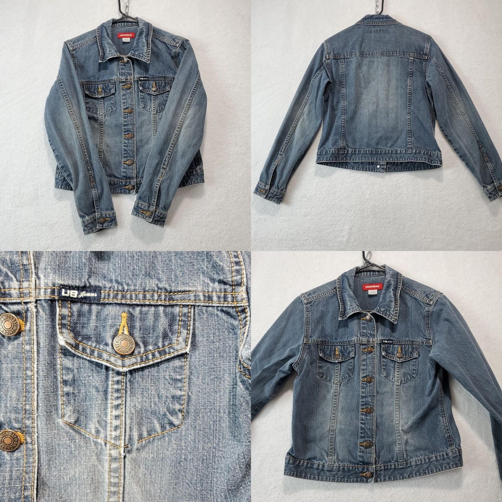 Vintage VINTAGE Union Bay Trucker Jacket Denim Blue M Women’s Mid-Length Button Logo Casual Retro Y2K 2000s Multiseason Mugged? Size 32" / US 10 / IT 46 - 9 Thumbnail