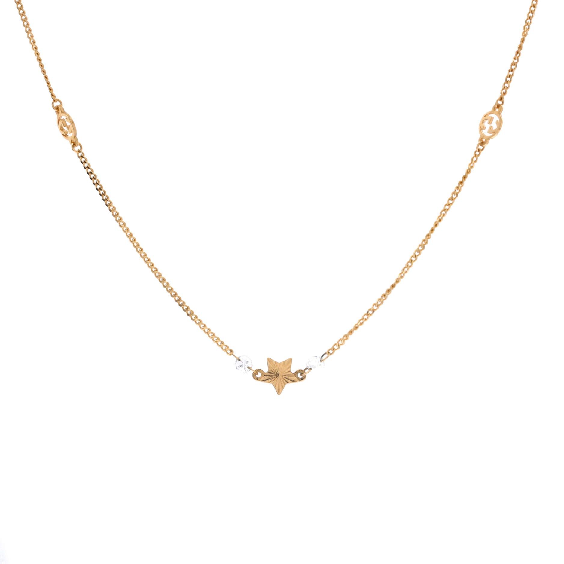 Gucci GG Running Star Short Station Necklace Size ONE SIZE - 1 Thumbnail