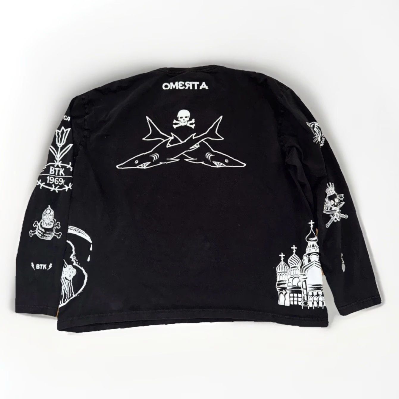 Crooks & Castles VINTAGE Crooks & Castles Cavier Cartel From the Cradle to the Grave Long Sleeve Shirt XL Black Crew Neck Mens Size US XL / EU 56 / 4 - 7 Thumbnail