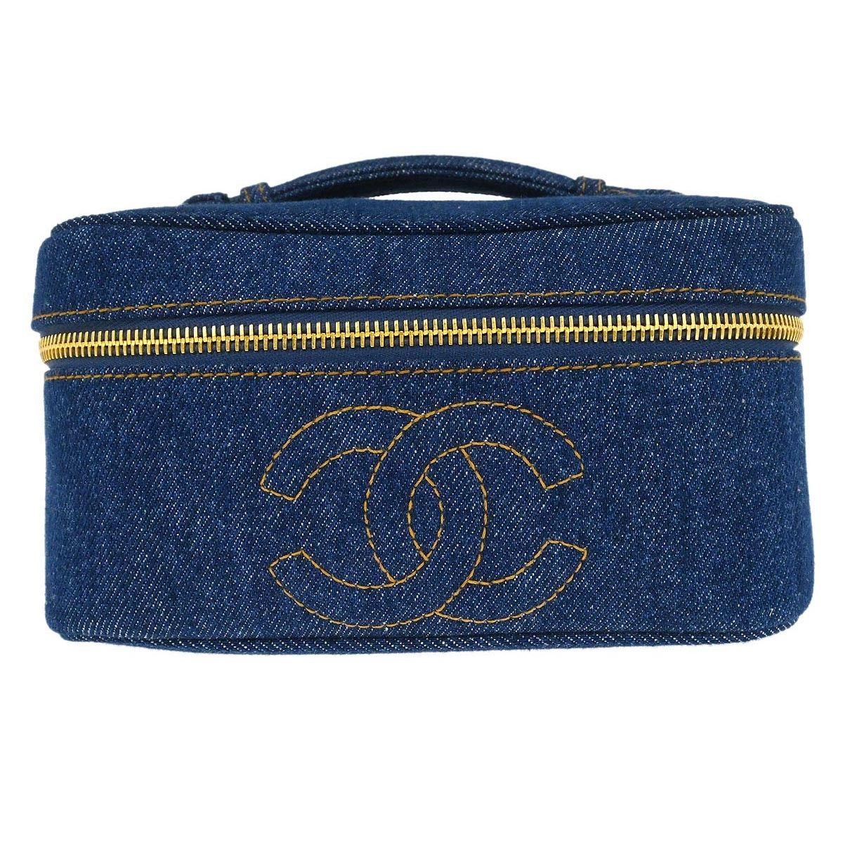Chanel Chanel Vintage Timeless Cosmetic Case Denim Size ONE SIZE - 1 Thumbnail