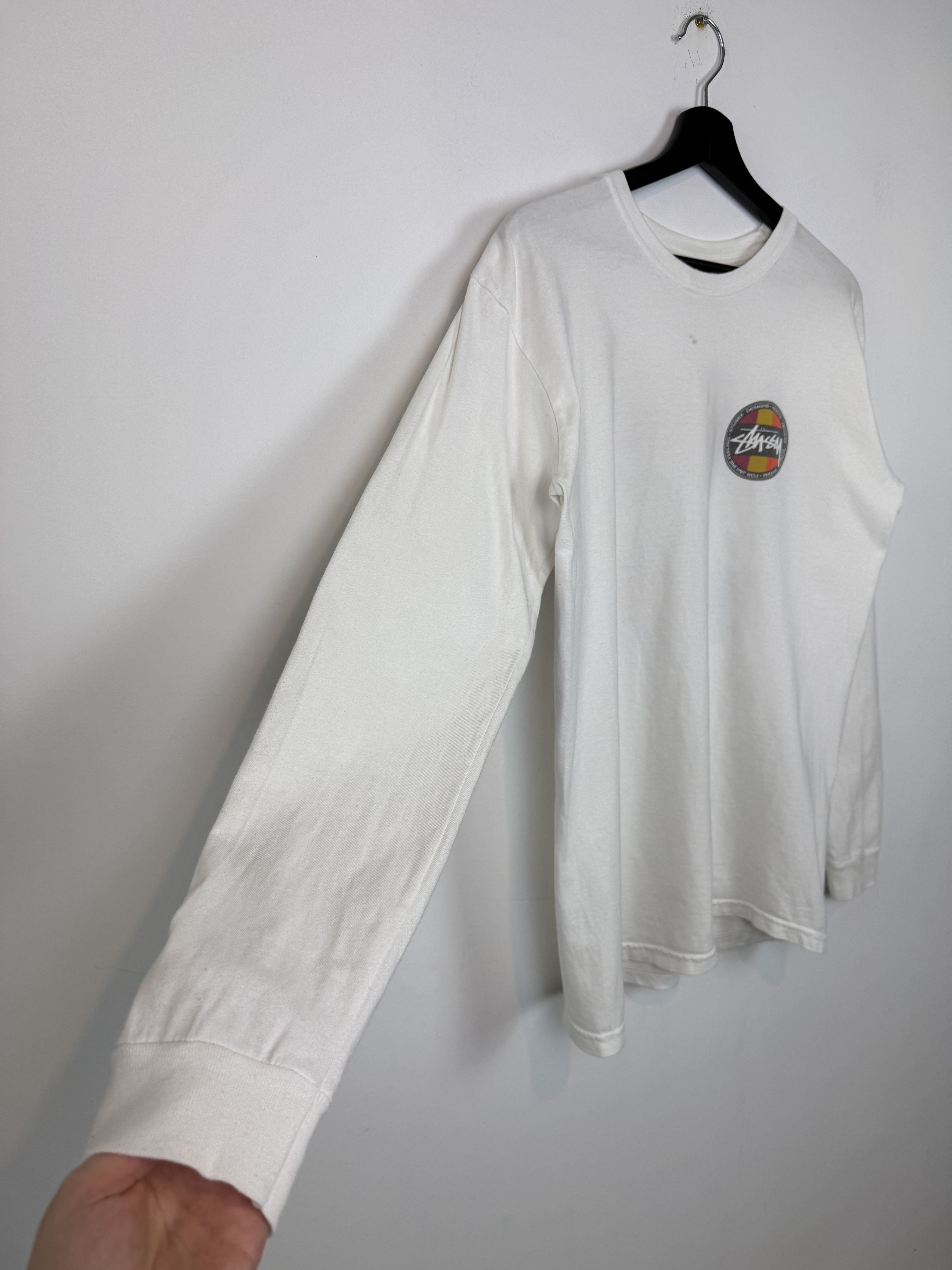 Stussy Stussy Classic Dot Pigment Dyed Long Sleeve White Size M Size US M / EU 48-50 / 2 - 6 Thumbnail