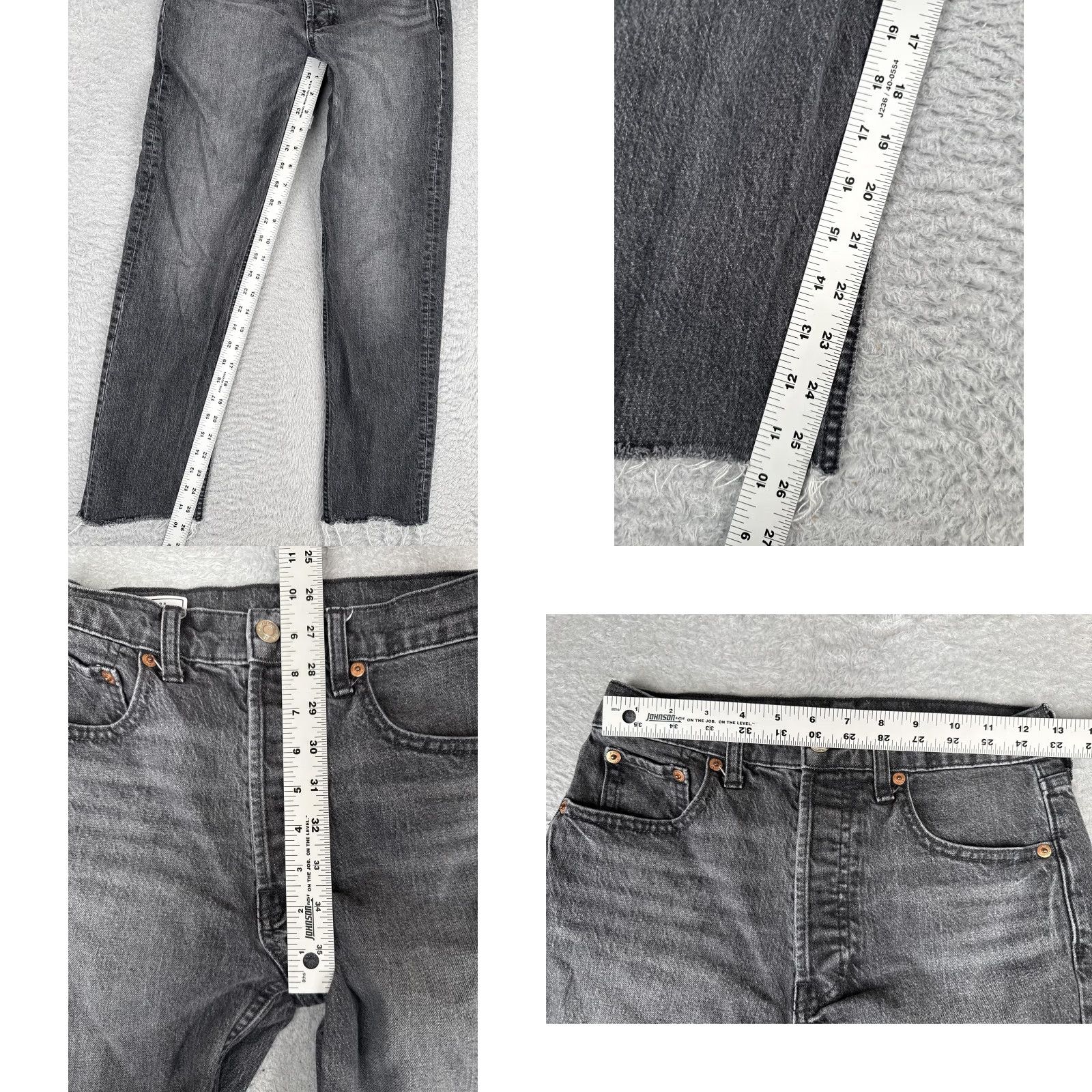 Gap VINTAGE Gap Cheeky Straight Jeans Womens 2 Charcoal Mid Rise Crop Stretch 24x26 Size 26" / US 2 / IT 38 - 8 Thumbnail