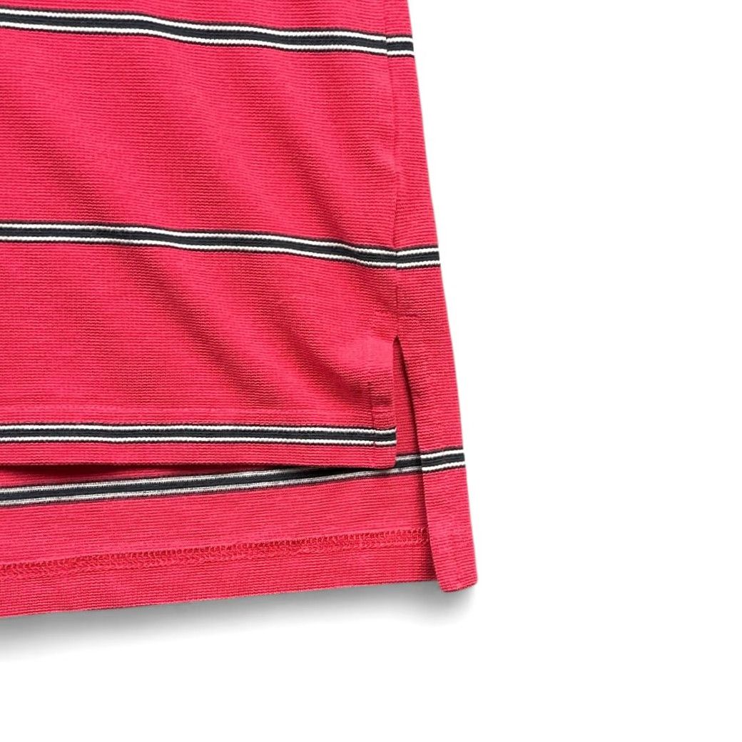Tommy Hilfiger VINTAGE Tommy Hilfiger Polo Shirt Adult MEDIUM Pink Stripes 90s Crest Shirt Mens Size US M / EU 48-50 / 2 - 7 Thumbnail