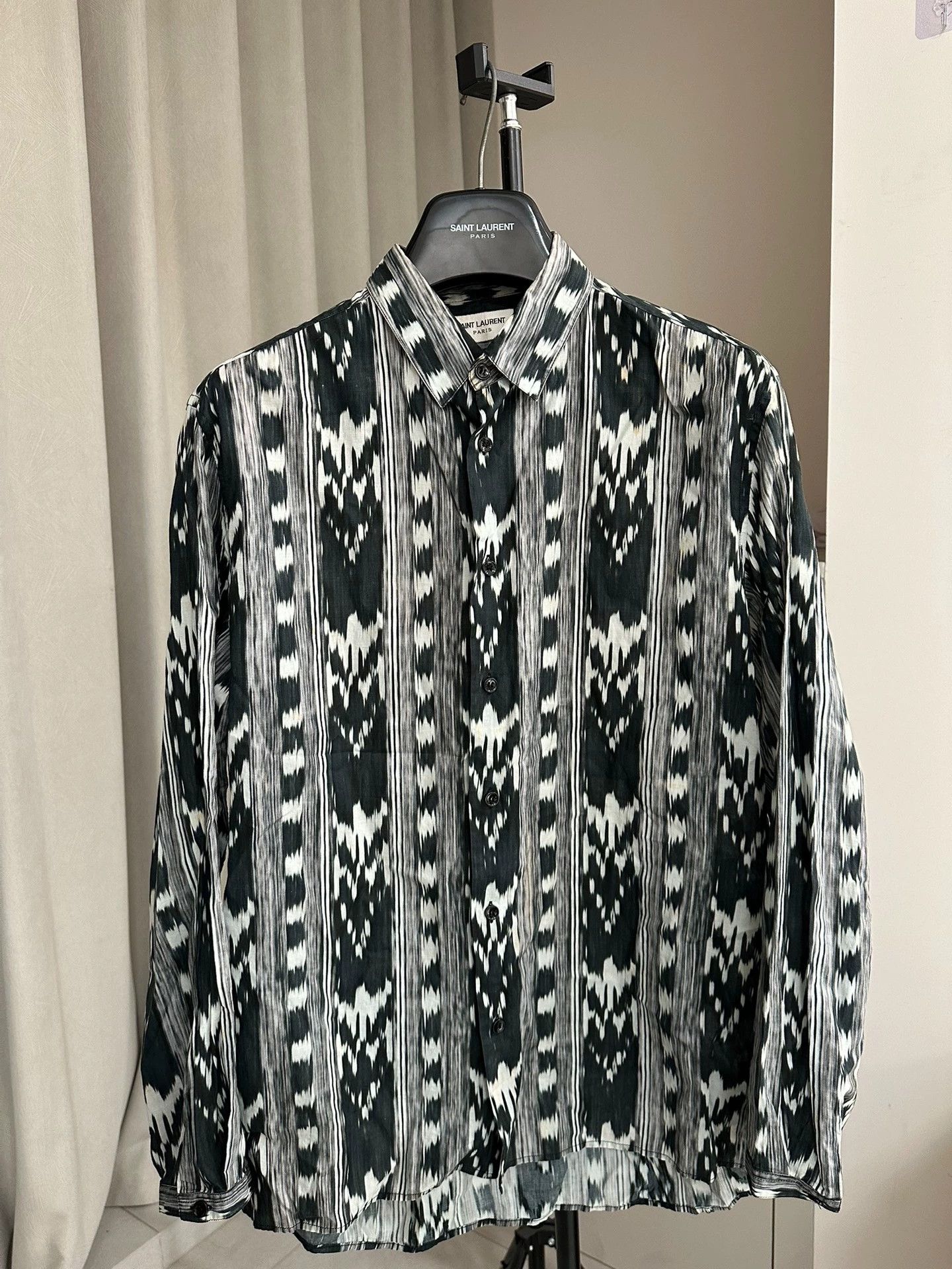 Saint Laurent 18SS Gypsy Abstract Heart Shirt