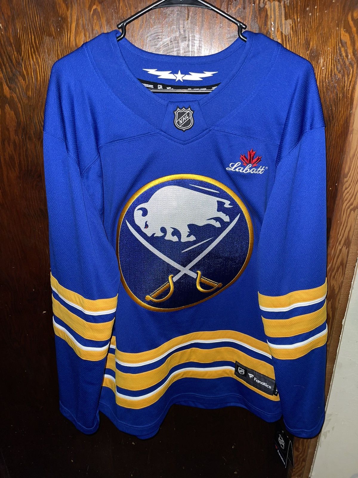image of Fanatics Nhl Breakaway Buffalo Sabres Labatt Hockey Jersey M in Blue, Men's (Size Medium)