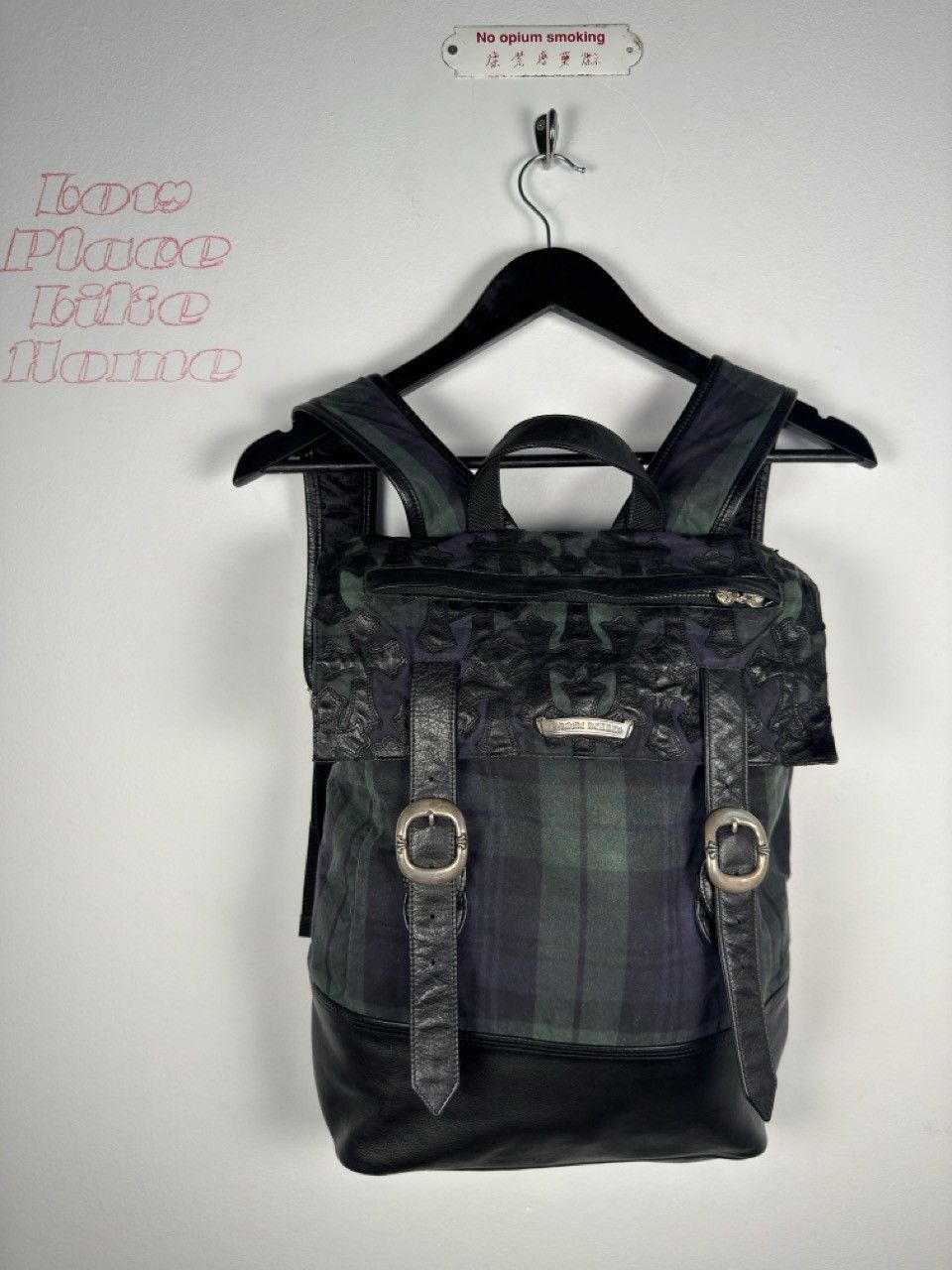 Chrome Hearts ULTIMATE GRAIL🏁EARLY 2000'S PLAID CROSS PATCH MOTO BACKPACK Size ONE SIZE - 4 Thumbnail