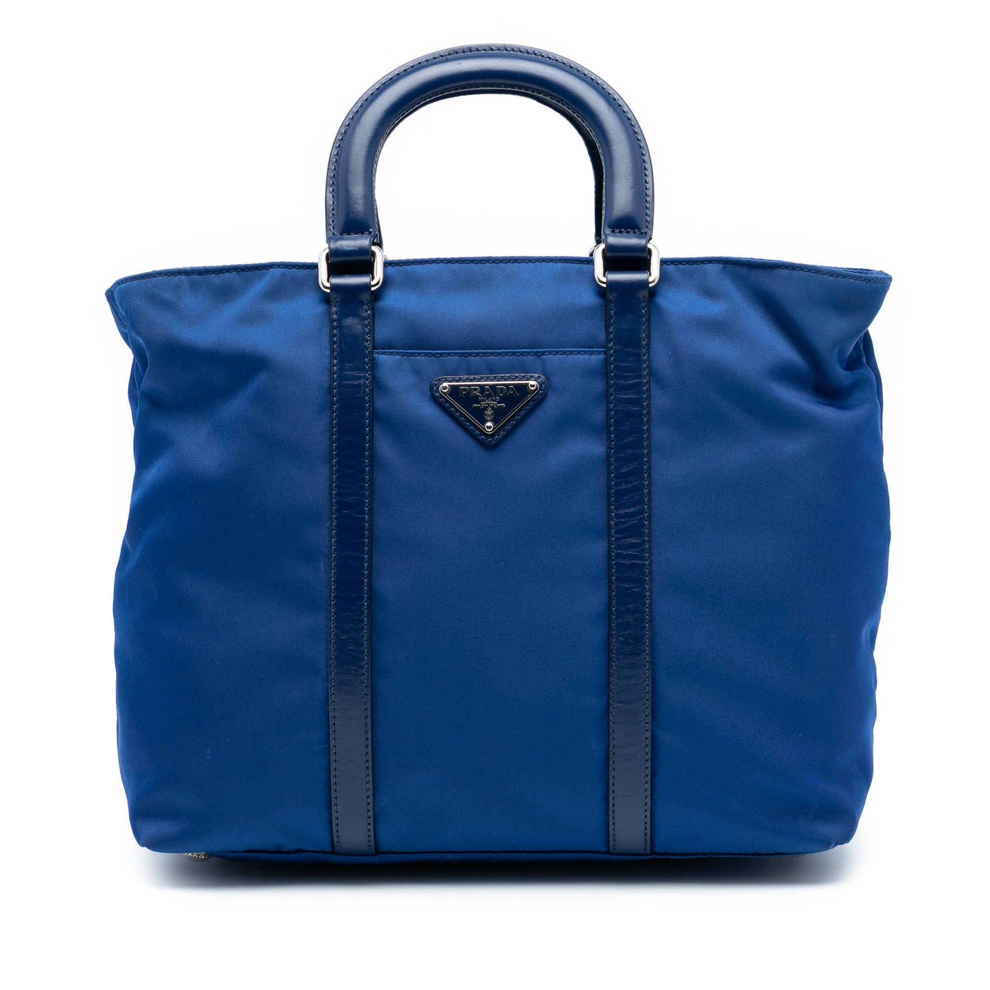 Prada Prada Vitello Trimmed Tessuto Satchel Size ONE SIZE - 1 Thumbnail