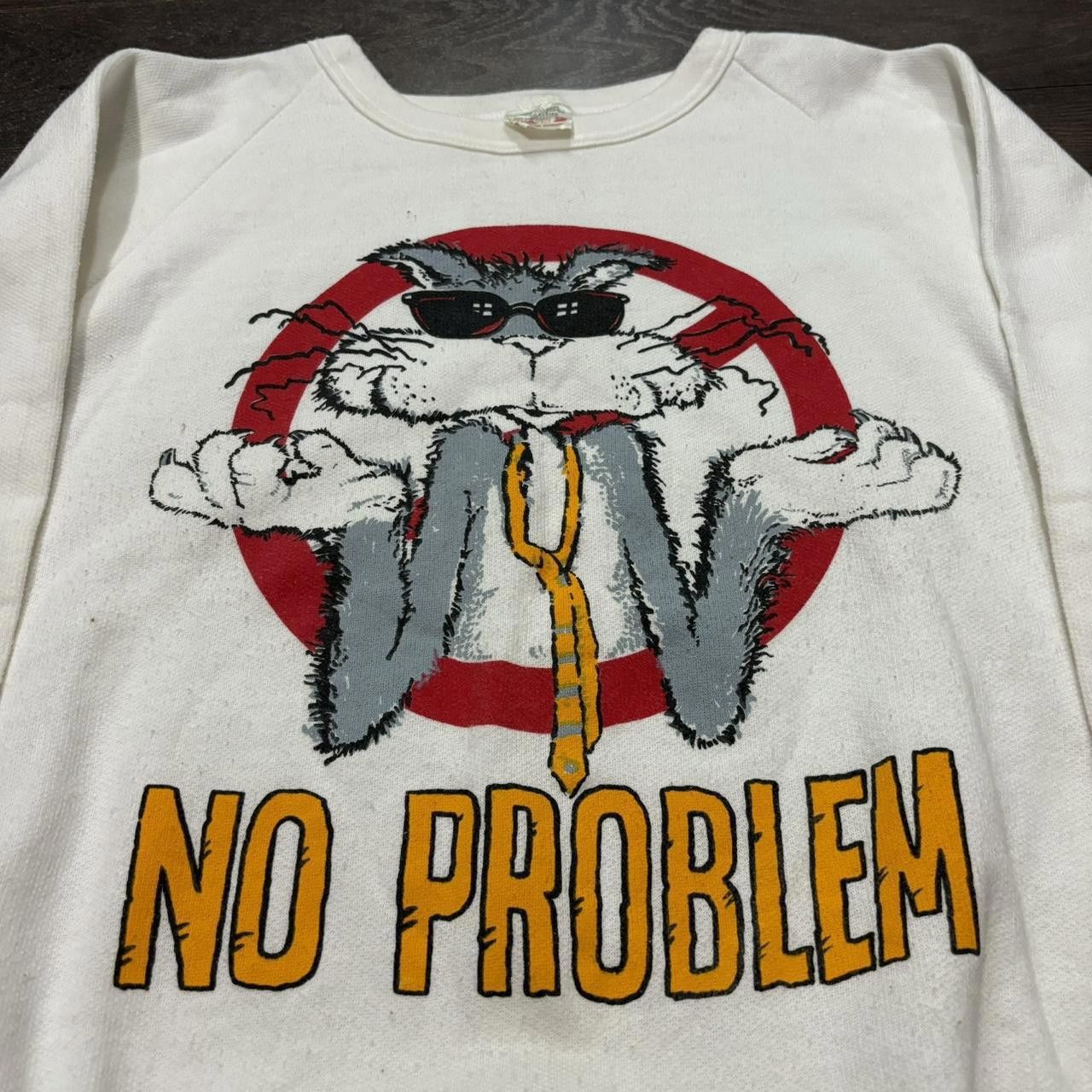 Designer vintage no problem cool cat air waves sweatshirt 90s L/XL Size US L / EU 52-54 / 3 - 2 Thumbnail