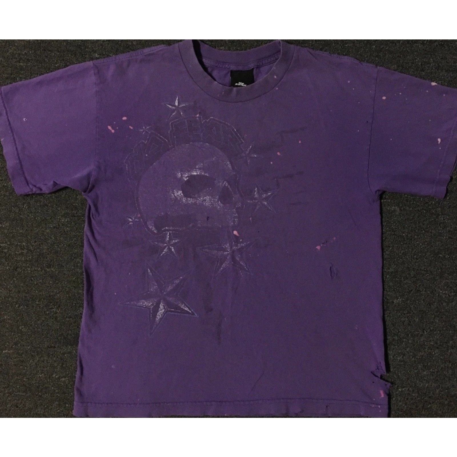 Quiksilver Vtg No Fear Thrashed Faded Skull Shirt XS S Surf Skate Grunge Biker Jnco 90s Y2K Size US XS / EU 42 / 0 - 2 Thumbnail