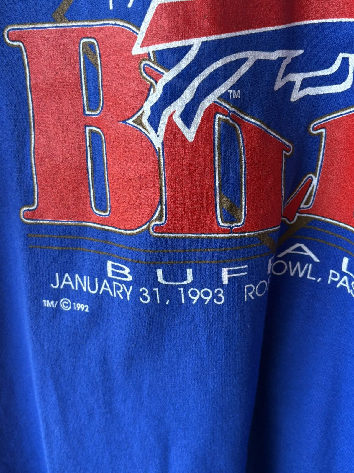 NFL Vintage 1992 Buffalo Bills AFC Champions T-Shirt Size US XXL / EU 58 / 5 - 3 Thumbnail
