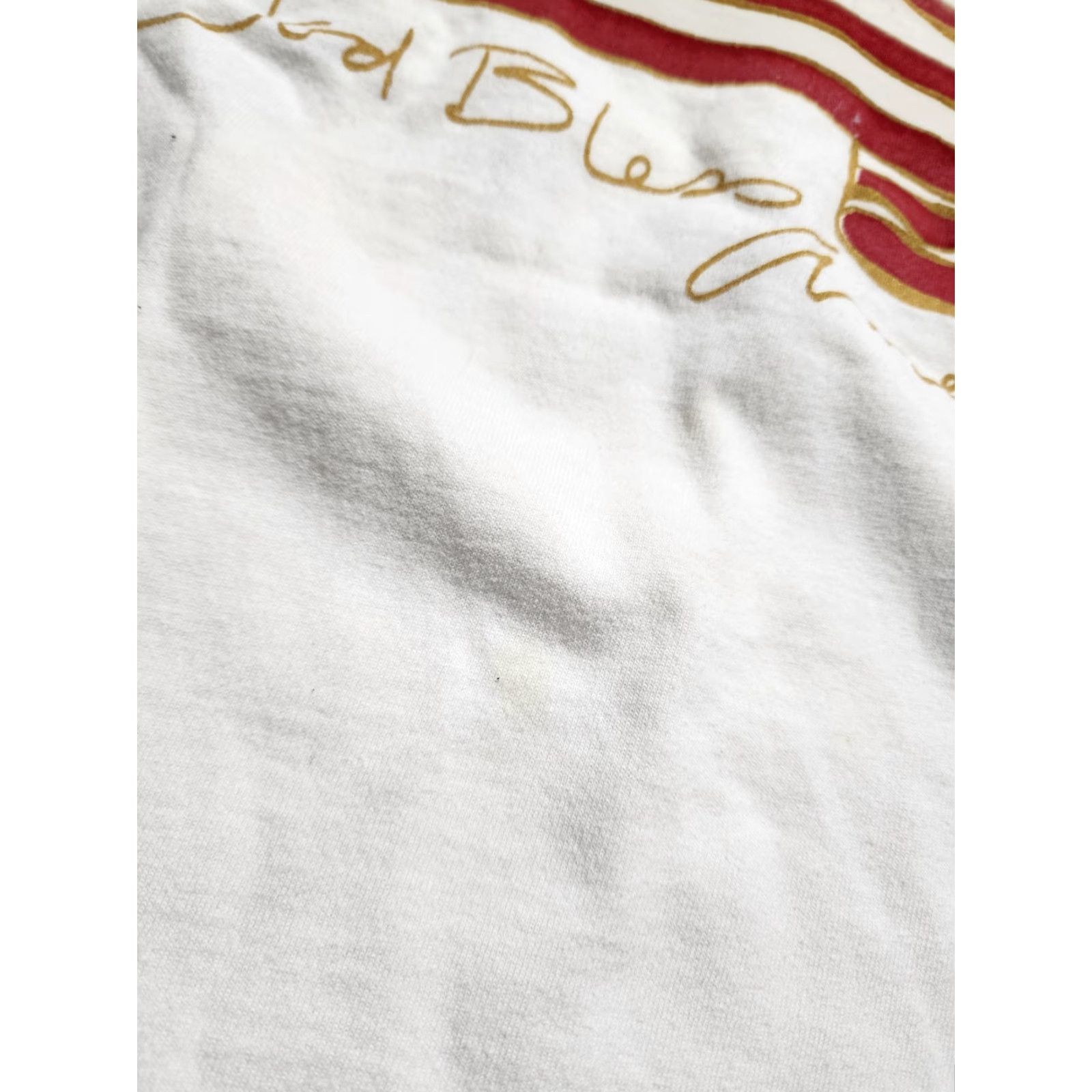 Vintage VINTAGE Men's XL Cotton 4th of July Patriotic USA Flag T-Shirt 1990s Size US XL / EU 56 / 4 - 6 Thumbnail