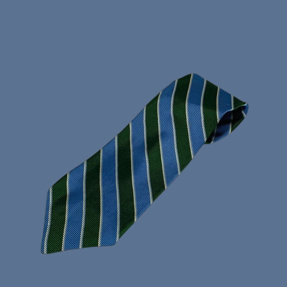 Brooks Brothers Brooks Brothers Mens Tie Woven Silk Necktie Green Blue Stripe 2 3.75" Width 60" Length 60" (if length) Size ONE SIZE - 1 Thumbnail