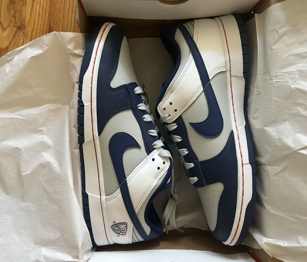 Nike Nike Dunk Low EMB NBA 75th Anniversary Brooklyn Nets Sz12 Size US 12 / EU 45 - 1 Thumbnail