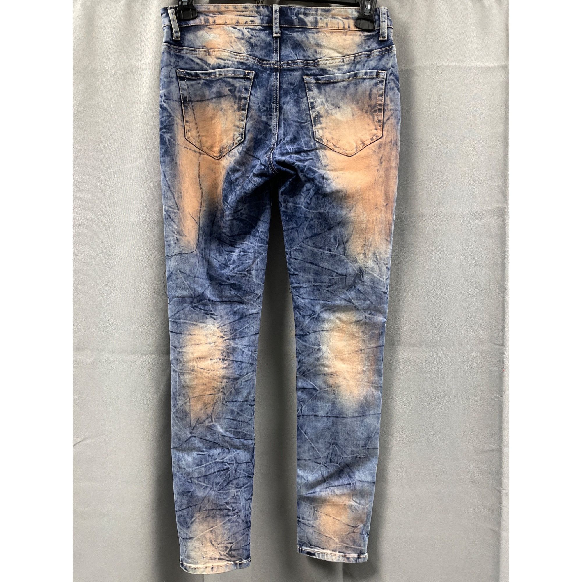 Other Mystiq Women's Blue/Orange Stretch Skinny Ripped Jeans Size Size 27" / US 4 / IT 40 - 3 Thumbnail