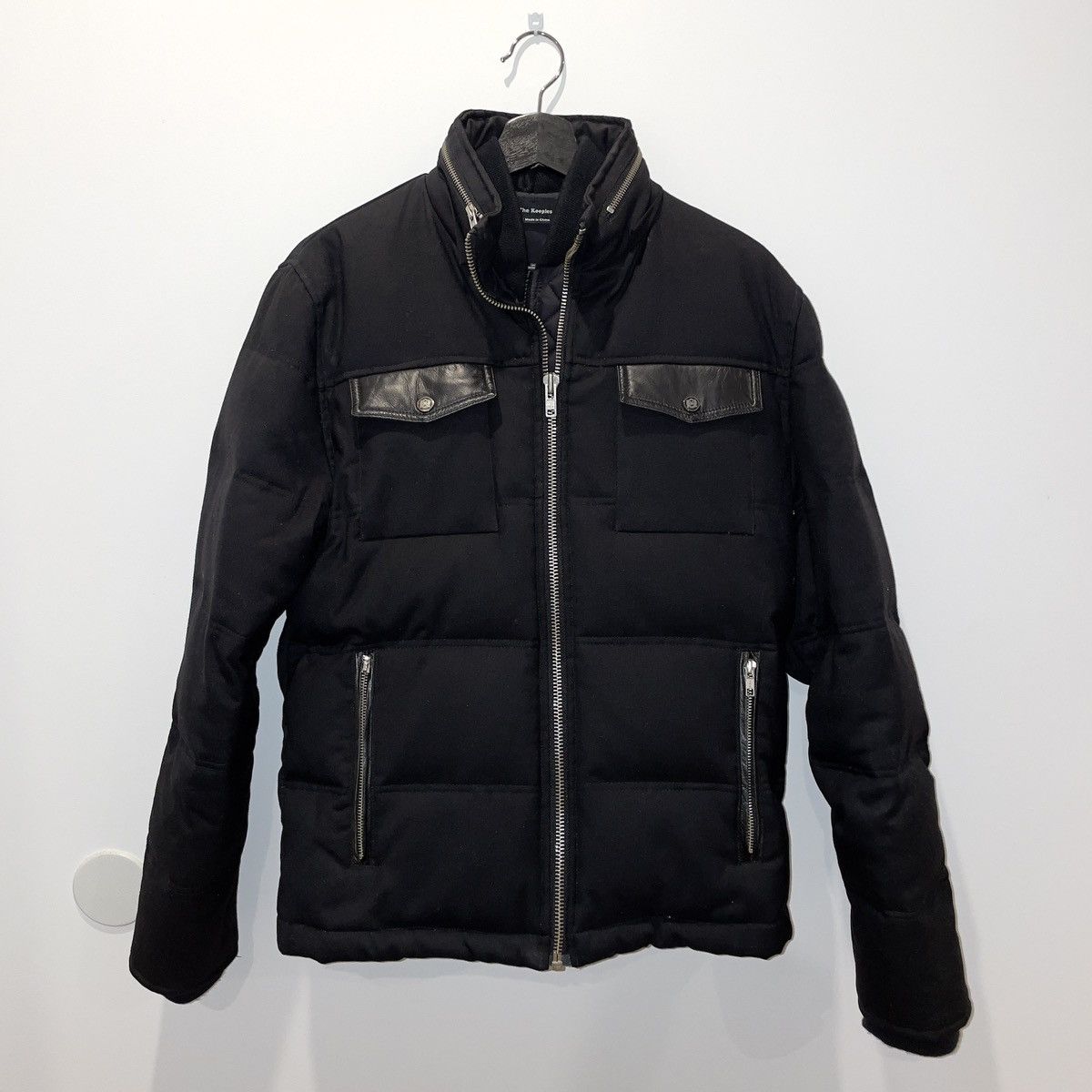 image of The Kooples Black Men’S Winter Down Coat With Vest/hood, Men's (Size Small)