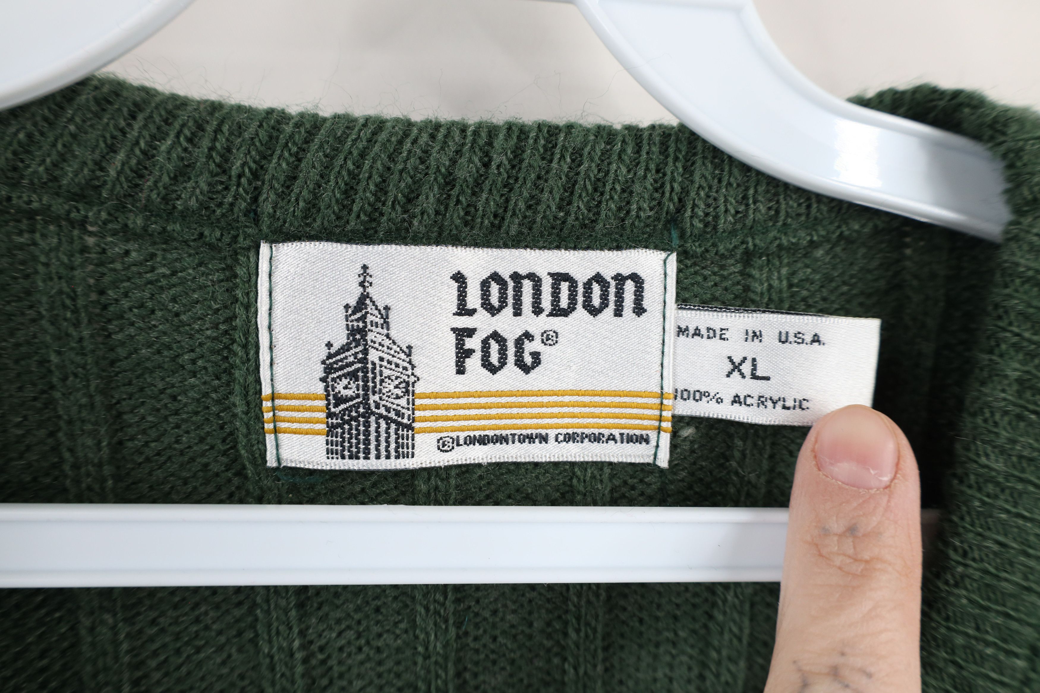 Vintage Vintage 90s Streetwear Ribbed Knit Sweater Vest Green USA Size US XL / EU 56 / 4 - 4 Thumbnail