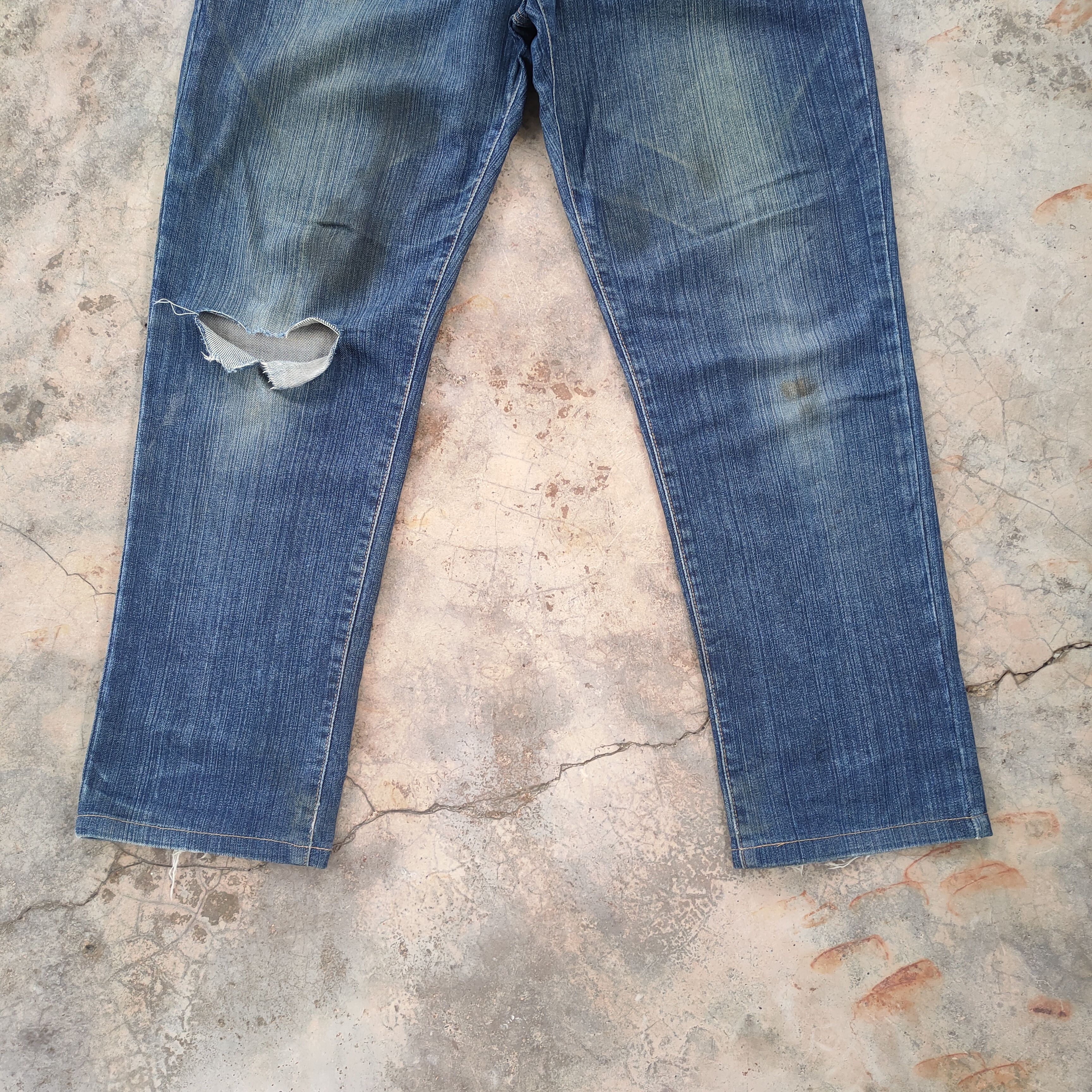 Edwin W32 VINTAGE EDWIN RUSTY FADED DISTRESSED JEAN DENIM PANTS Size US 32 / EU 48 - 4 Thumbnail