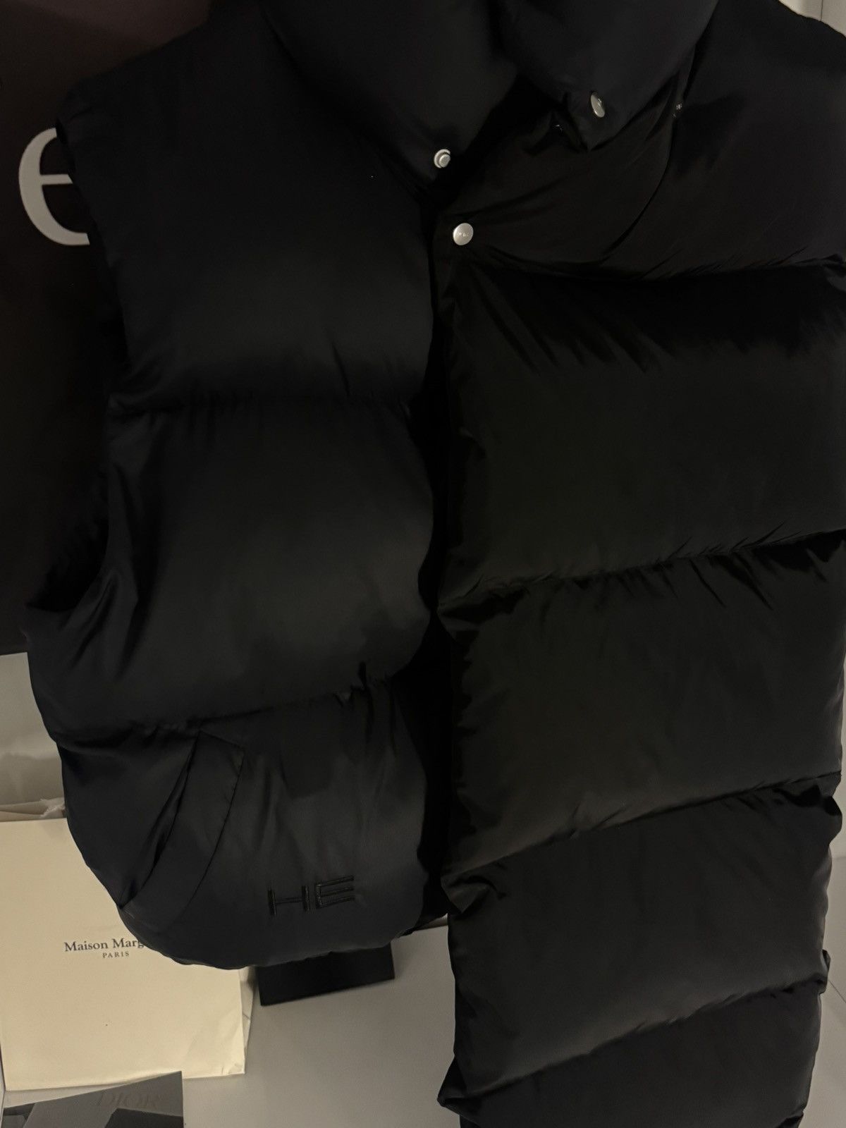✅Heliot Emil Black Padded Asymmetric Vest 50
