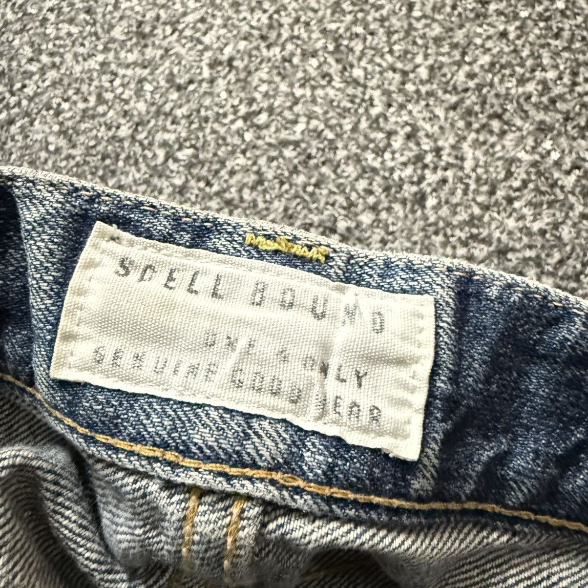 Japanese Brand 🔥🇯🇵 Archival Spellbound Domingo Distressed Fatique Denim Size US 35 - 11 Thumbnail