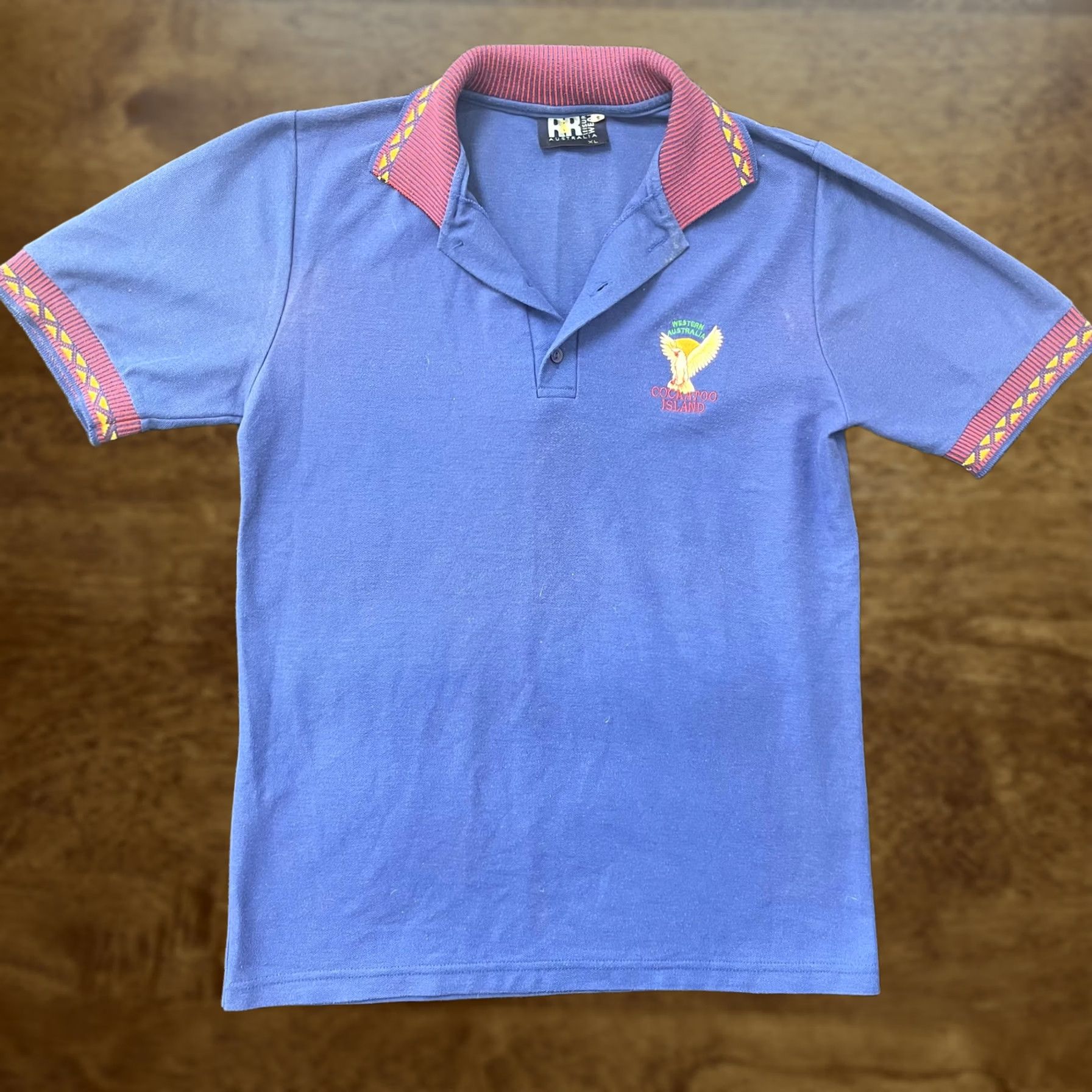 Vintage VINTAGE Cockatoo Island Polo Shirt Mens XL Blue R&R Leisure Wear Western Australia Size US XL / EU 56 / 4 - 1 Thumbnail
