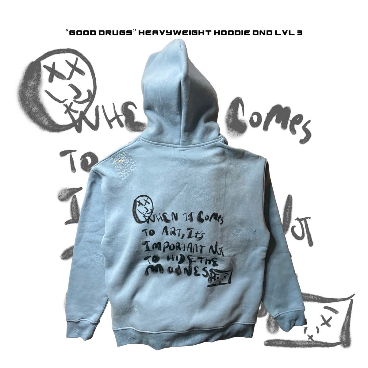 Other Good Drugs 20 Oz. “Heavyweight” Hoodie DND LVL 3 Size S / US 4 / IT 40 - 2 Thumbnail